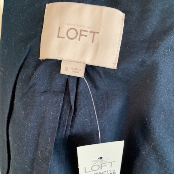 Loft NWT Women's Linen Collarless Jacket - Picture 5 of 6